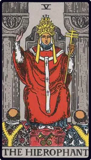 The Hierophant tarot card