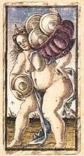 Four of Coins in Sola Busca