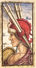 Four of Swords in Sola Busca