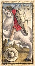 Knight of Coins in Sola Busca
