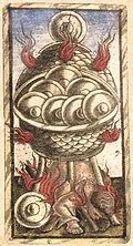 Nine of Coins in Sola Busca