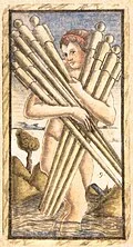 Nine of Swords in Sola Busca