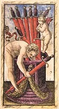 Nine of Batons in Sola Busca