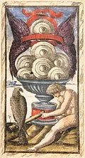 Seven of Coins in Sola Busca