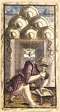 Six of Coins in Sola Busca