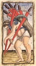 Six of Batons in Sola Busca