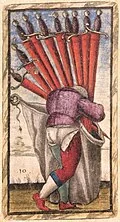 Ten of Batons in Sola Busca
