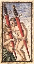 Two of Batons in Sola Busca