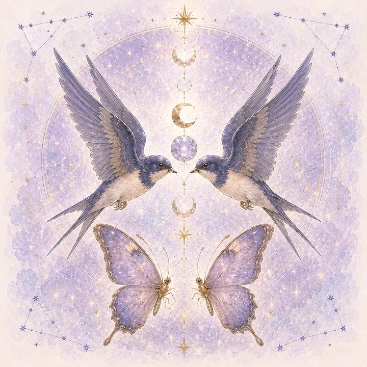 Gemini zodiac sign illustration