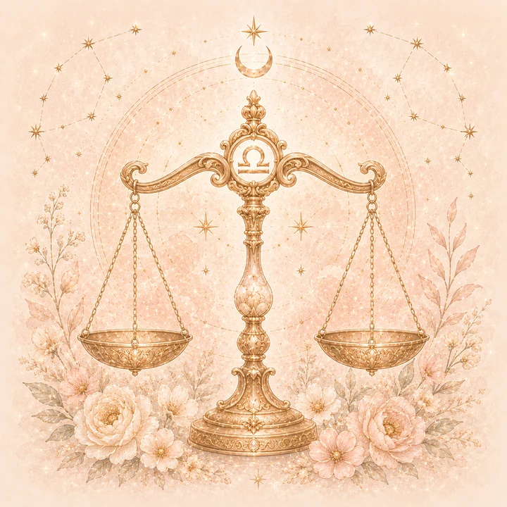 Libra zodiac sign illustration