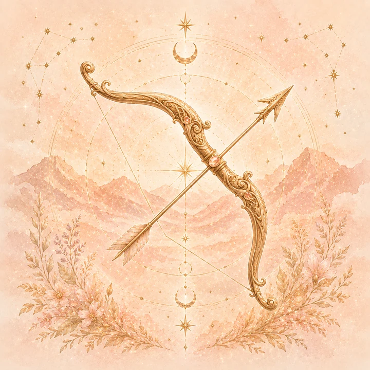 Sagittarius zodiac sign illustration