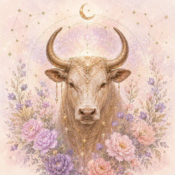 Taurus zodiac sign illustration