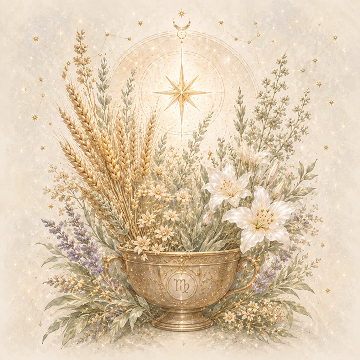 Virgo zodiac sign illustration